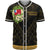 Wallis and Futuna Baseball Shirt - Polynesian Gold Patterns Collection Unisex Black - Polynesian Pride