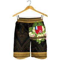 Wallis and Futuna Men's Shorts - Polynesian Gold Patterns Collection - Polynesian Pride
