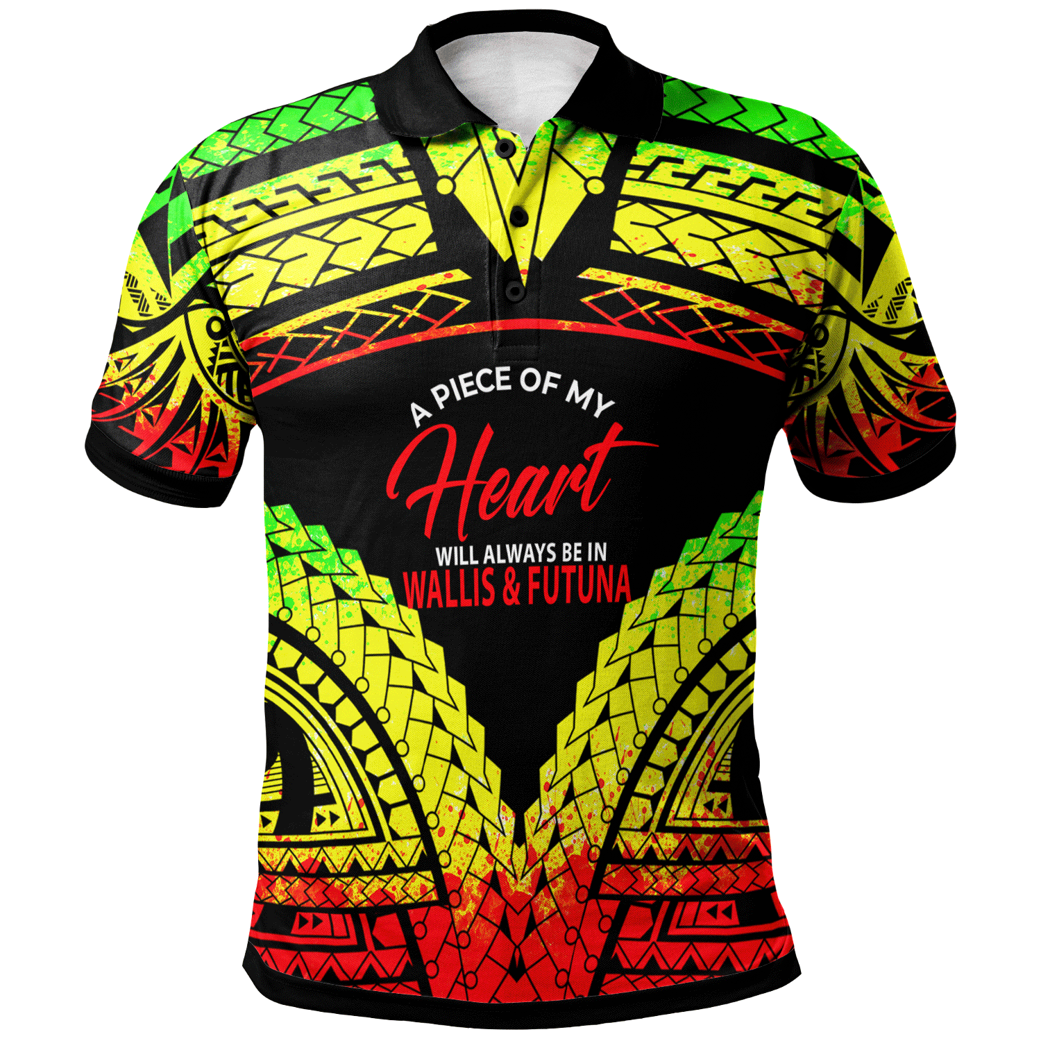 Wallis and Futuna Polo Shirt A Piece Of My Heart Unisex Reggae - Polynesian Pride