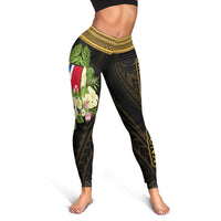 Wallis and Futuna Leggings - Polynesian Gold Patterns Collection - Polynesian Pride