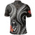 Guam Polynesian Polo Shirt Black Plumeria - Polynesian Pride