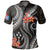 Kosrae Micronesian Polo Shirt Black Plumeria Unisex BLACK - Polynesian Pride