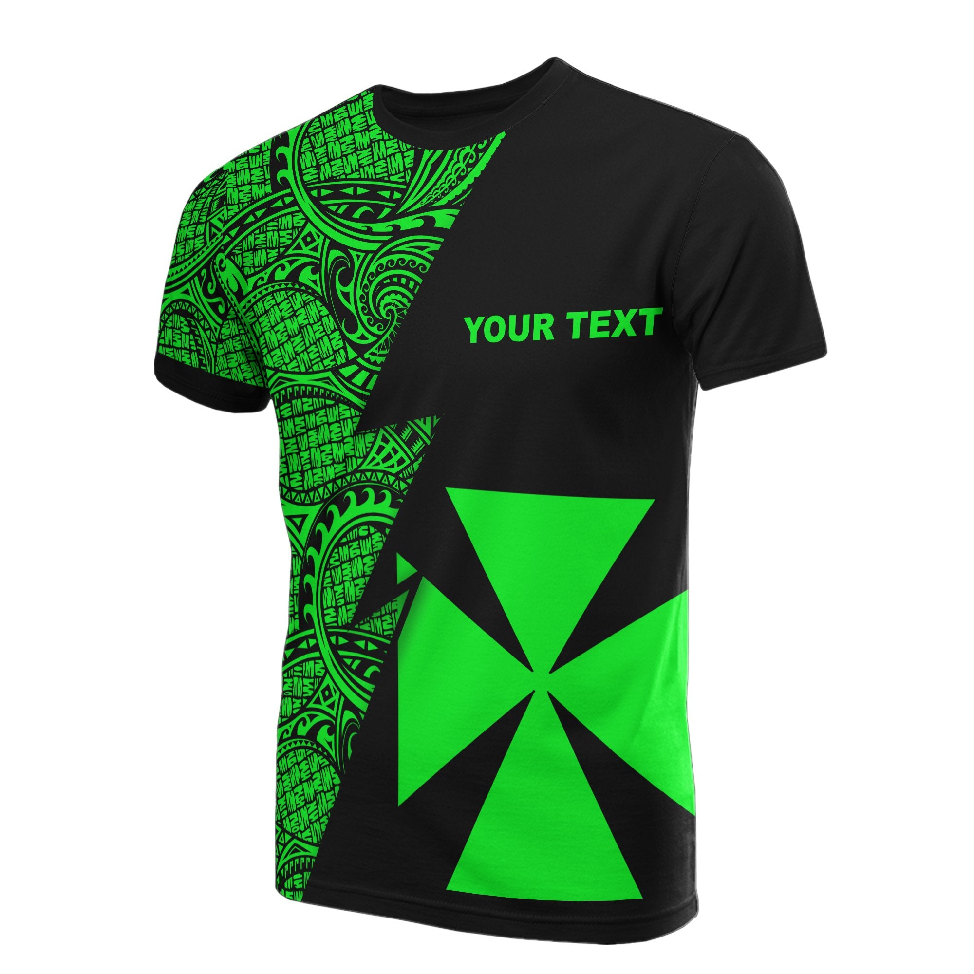 Wallis and Futuna Custom T Shirt Polynesian Pattern Green Style Unisex Green - Polynesian Pride