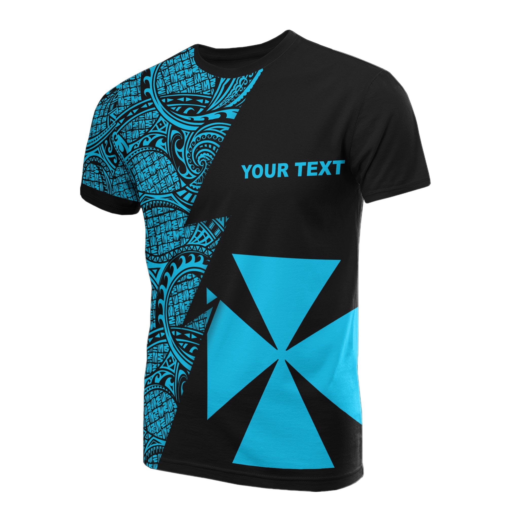 Wallis and Futuna Custom T Shirt Polynesian Pattern Neon Style Unisex Neon - Polynesian Pride