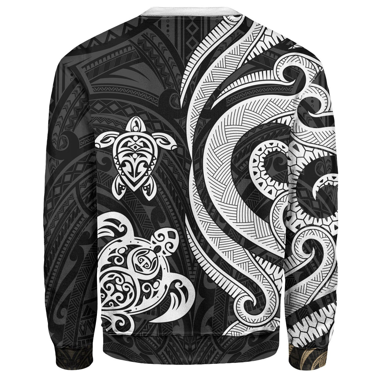 Kosrae Sweater - White Tentacle Turtle - Polynesian Pride