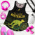 Personalised Aussie Wallabies Mix Mate Maa Tonga Women Racerback Tank Ver 02 LT7 Black - Polynesian Pride