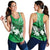 Personalised Fiji Day Women Racerback Tank Flying Fijians Masi Kesa Style - Green LT7 - Polynesian Pride