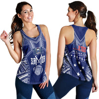Personalised Toa Samoa Women Racerback Tank 685 USO Forever LT7 - Polynesian Pride