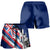 Hawaii King Flag Kanaka Map Polynesian Women's Short - Won Style - AH Women Blue - Polynesian Pride