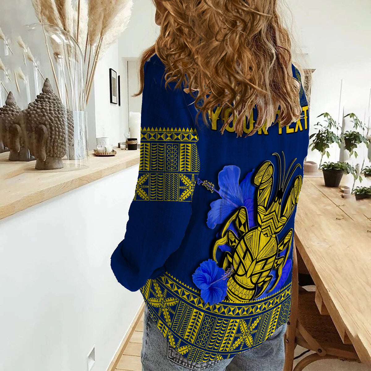 (Custom Personalised) Niue Women Casual Shirt Happy Constitution Day Niuean Hiapo Crab With Map LT14 - Polynesian Pride