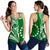 Cook Islands Tatau Women Racerback Tank Symbolize Passion Stars Version Green LT13 Green - Polynesian Pride