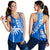 Fiji Rugby Sevens Women Racerback Tank Fijian 7s Tapa Polynesian Blue Ver.01 LT13 - Polynesian Pride