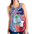 Guam Chamorro Women Racerback Tank Happy Liberation Day Latte Stone LT13 Blue - Polynesian Pride