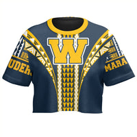 Hawaii - Waipahu High All - over Print Crop Top T-shirt AH - Polynesian Pride