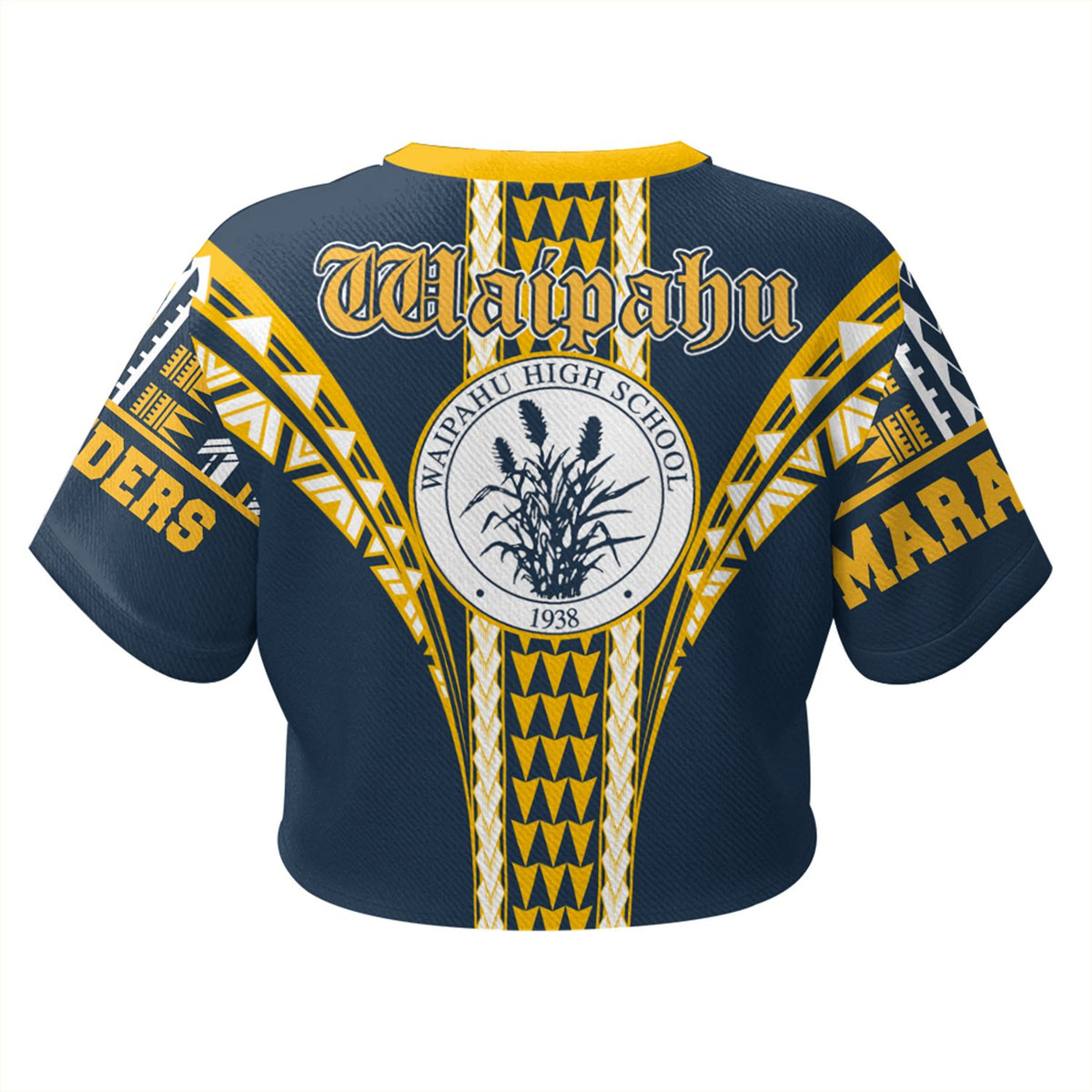 Hawaii - Waipahu High All - over Print Crop Top T-shirt AH - Polynesian Pride