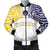 hawaiiMen's Bomber Jacket - Kanaka Waipahu High School Men's Bomber Jacket Demodern Style AH White - Polynesian Pride