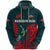 Custom Maori Wairarapa Bush Rugby Zip Hoodie New Zealand Silver Fern, Custom Text and Number - Polynesian Pride