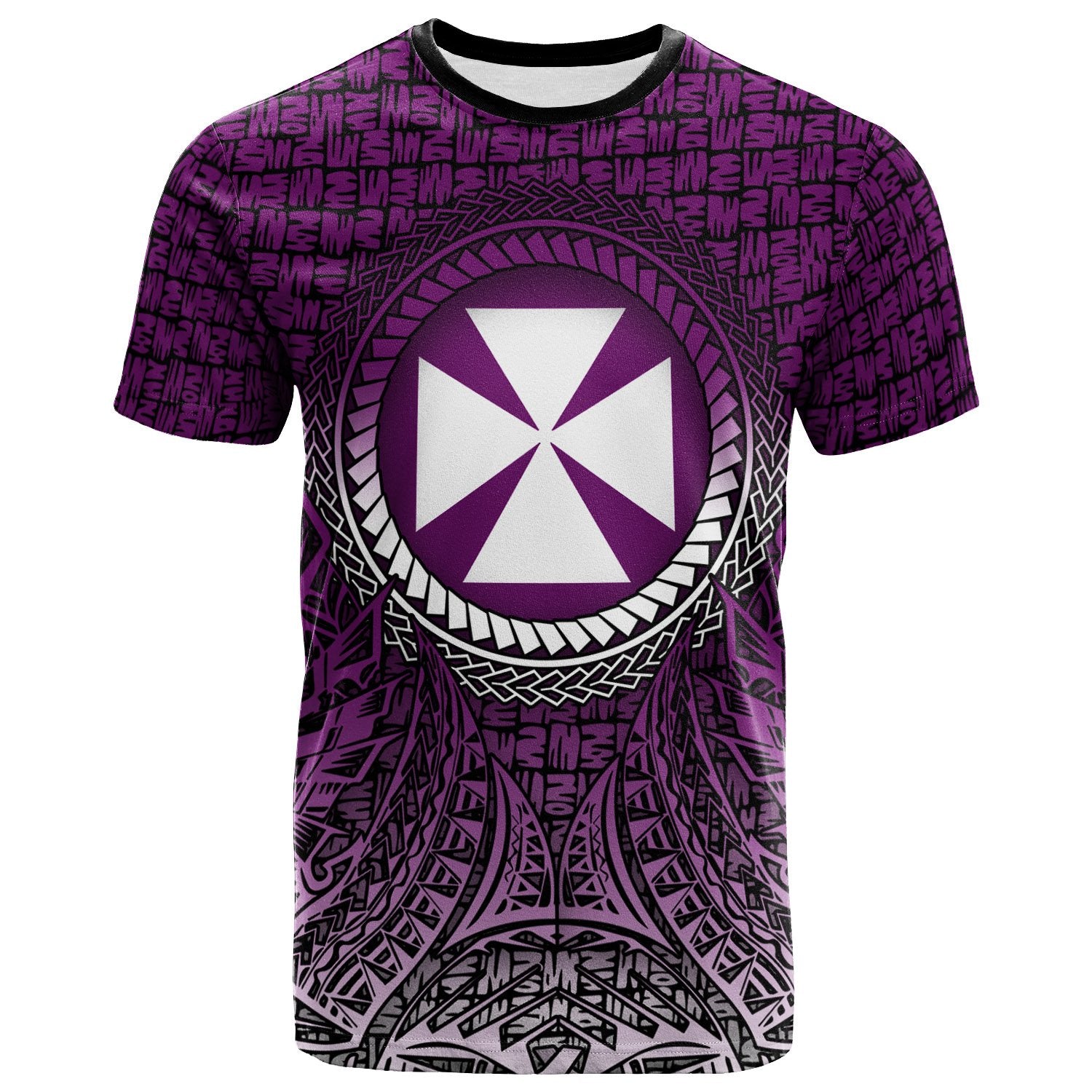 Wallis and Futuna T Shirt Circle Pattern Purple Unisex Purple - Polynesian Pride