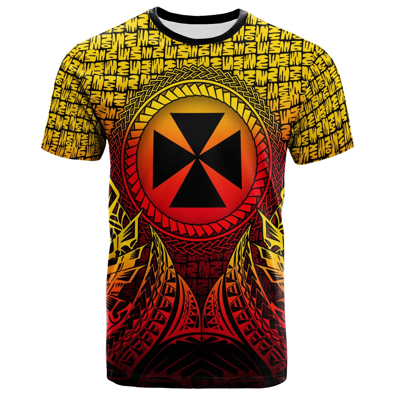 Wallis and Futuna T Shirt Circle Pattern Yellow Unisex Yellow - Polynesian Pride