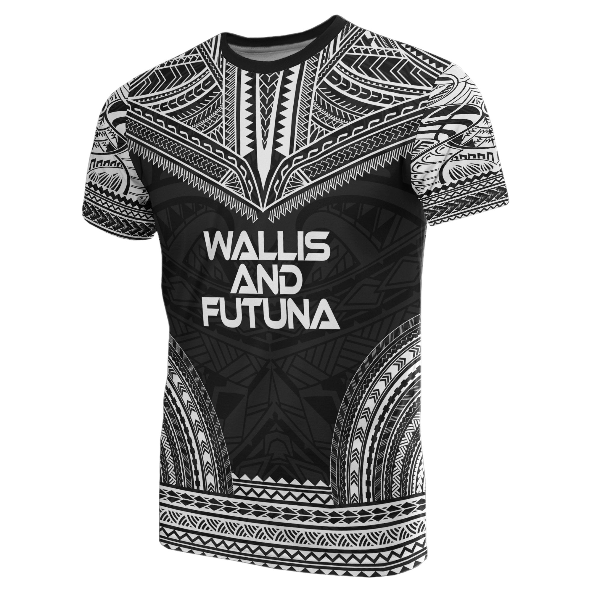 Wallis and Futuna All Over T Shirt Wallis and Futuna Coat of Arms Polynesian Tattoo Style Unisex Art - Polynesian Pride