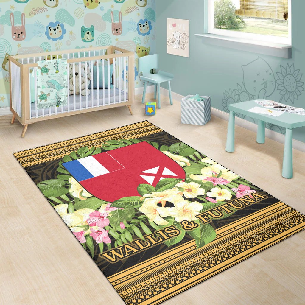 Wallis and Futuna Area Rug - Polynesian Gold Patterns Collection - Polynesian Pride
