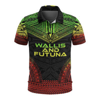 Wallis and Futuna Polo Shirt Wallis and Futuna Coat Of Arms Polynesian Chief Tattoo Reggae Version Unisex Reggae - Polynesian Pride