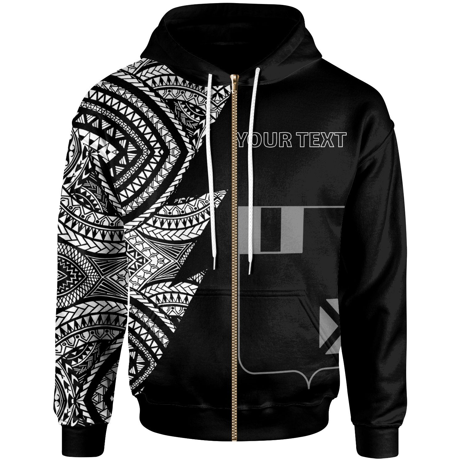 Wallis and Futuna Custom Personalized Zip up Hoodie Flash Style White Unisex White - Polynesian Pride