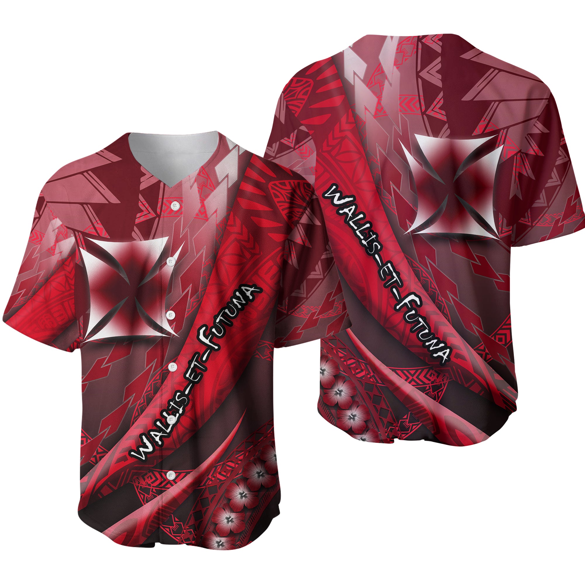 Wallis et Futuna Baseball Jersey Artsy Style - Special LT9 Unisex Special - Polynesian Pride