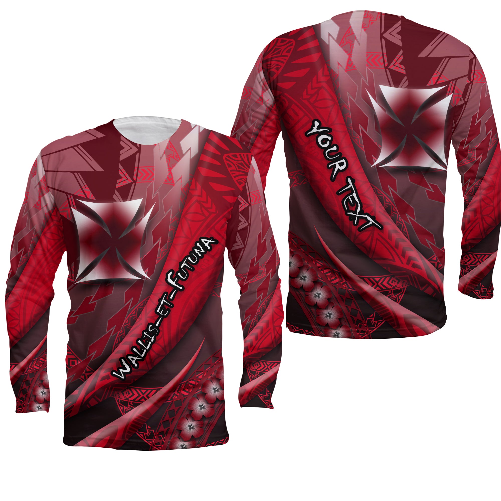 (Custom Personalised) Wallis et Futuna Long Sleeve Shirt Artsy Style - Special LT9 Unisex Special - Polynesian Pride