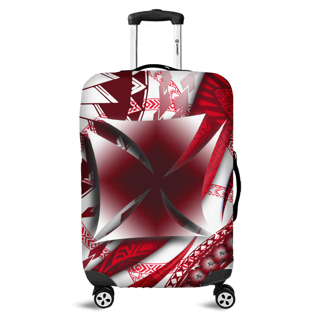 Wallis et Futuna Luggage Cover Artsy Style - White LT9 White - Polynesian Pride