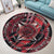 Wallis et Futuna Round Carpet Artsy Style - Black LT9 Round Carpet Black - Polynesian Pride