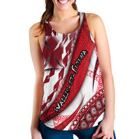 Wallis et Futuna Women Racerback Tank Artsy Style - White LT9 - Polynesian Pride