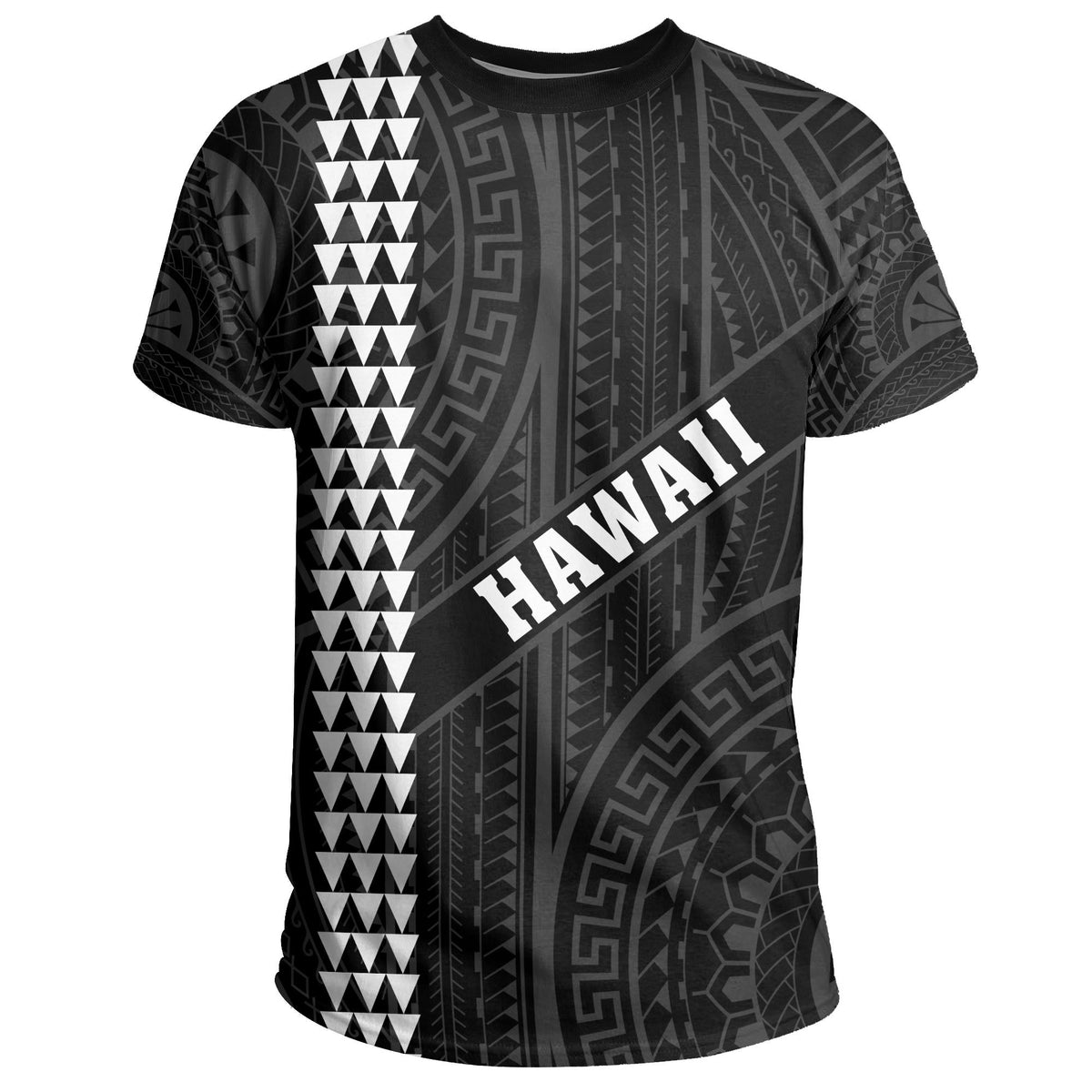 Hawaii Kakau Polynesian Turtle Map T Shirt Ohana Style White - Polynesian Pride