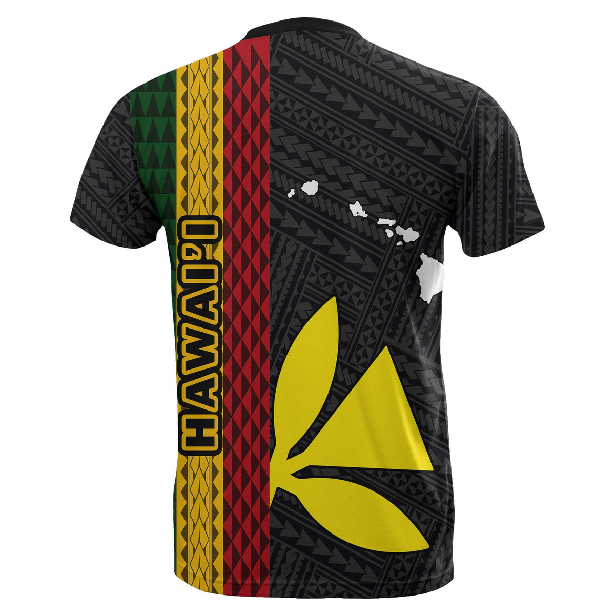 Hawaii Kanaka Flag T Shirt Polynesian Hawaii Culture White - Polynesian Pride