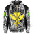 Polynesian Kanaka Maoli Hawaii Zip Hoodie White Gel Style - Polynesian Pride