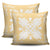 Hawaiian Quilt Maui Plant And Hibiscus Pattern Pillow Covers - White Beige - AH - Polynesian Pride