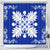 Hawaiian Quilt Maui Plant And Hibiscus Shower Curtain - White Blue - AH 177 x 172 (cm) White - Polynesian Pride