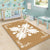 Hawaiian Quilt Maui Plant And Hibiscus Pattern Area Rug - White Gold - AH - Polynesian Pride