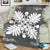 Hawaiian Quilt Maui Plant And Hibiscus Premium Blanket - White Gray - AH - Polynesian Pride