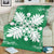 Hawaiian Quilt Maui Plant And Hibiscus Premium Blanket - White Green - AH - Polynesian Pride