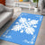 Hawaiian Quilt Maui Plant And Hibiscus Pattern Area Rug - White Pastel - AH - Polynesian Pride