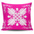 Hawaiian Quilt Maui Plant And Hibiscus Pattern Pillow Covers - White Pink - AH One Size White - Polynesian Pride