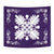 Hawaiian Quilt Maui Plant And Hibiscus Tappestry - White Purple - AH Wall Tapestry White - Polynesian Pride