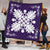 Hawaiian Quilt Maui Plant And Hibiscus Premium Quilt - White Purple - AH - Polynesian Pride