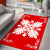 Hawaiian Quilt Maui Plant And Hibiscus Pattern Area Rug - White Red - AH - Polynesian Pride