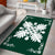 Hawaiian Quilt Maui Plant And Hibiscus Pattern Area Rug - White Sacramento - AH - Polynesian Pride