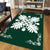 Hawaiian Quilt Maui Plant And Hibiscus Pattern Area Rug - White Sacramento - AH - Polynesian Pride