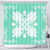 Hawaiian Quilt Maui Plant And Hibiscus Shower Curtain - White Seafoarm - AH 177 x 172 (cm) White - Polynesian Pride