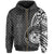 Hawaii Polynesian Zipper Hoodie White Emboss Style - Polynesian Pride