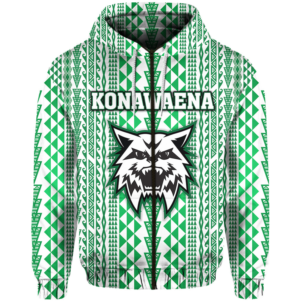 Custom Hawaii Konawaena Wildcats School Zip Hoodie Simple Style LT8 - Polynesian Pride